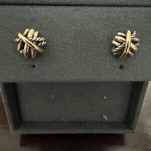 David Yurman crossover stud earrings